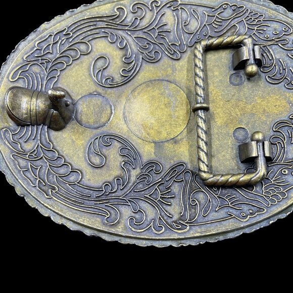 Western Cross Belt Buckle Gothic Vintage Bling Rodeo Cowboy Statement Accessory - Picture 6 of 6